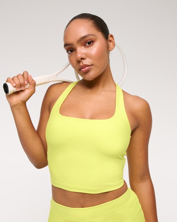 YPB sculptLUX Strappy-Back Tank, Wild Lime view 2