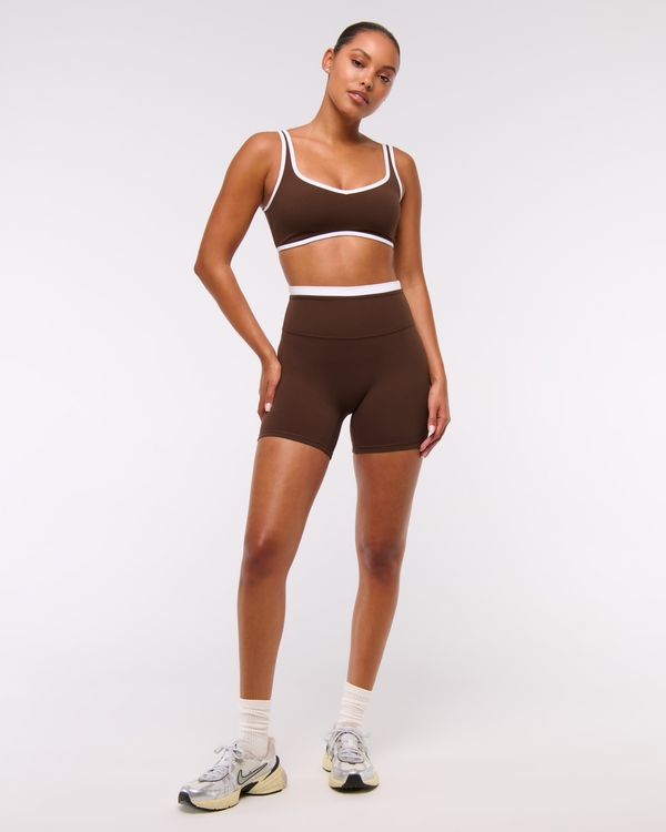 YPB studioFLEX Sports Bra, Cocoa view 2