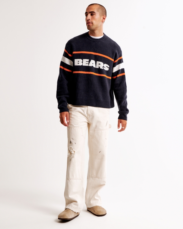 Chicago Bears Crew Sweater, Navy Blue view 2