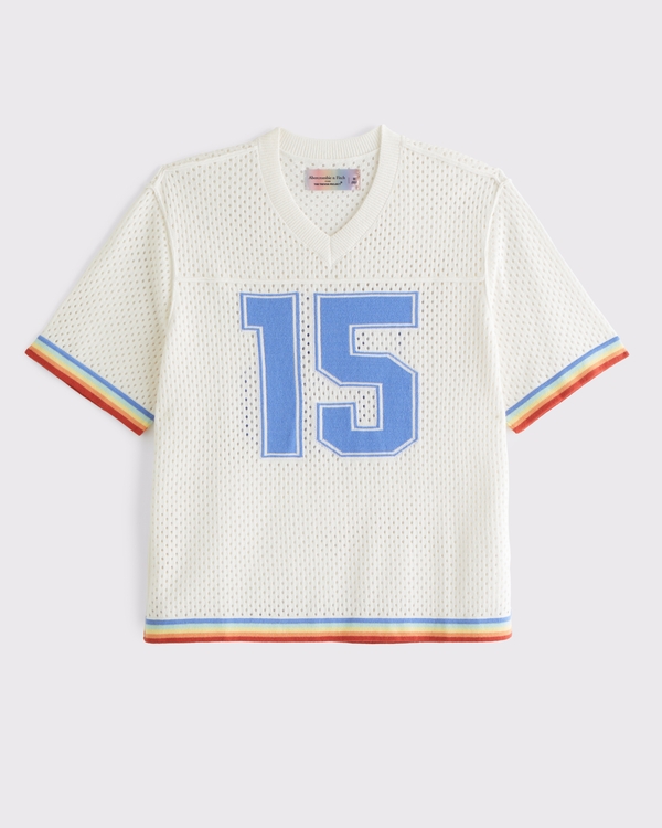 Pride Football Jersey-Inspired Sweater, White Stripe view 2