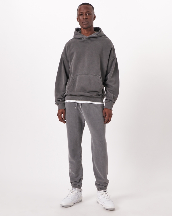 Essential Popover Hoodie, Dark Gray view 2