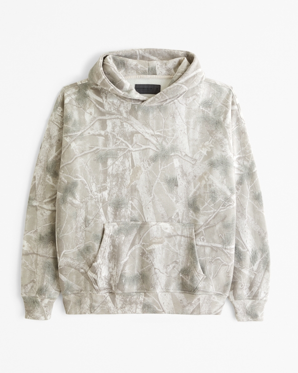 Essential Popover Hoodie, Light Gray Camo view 1
