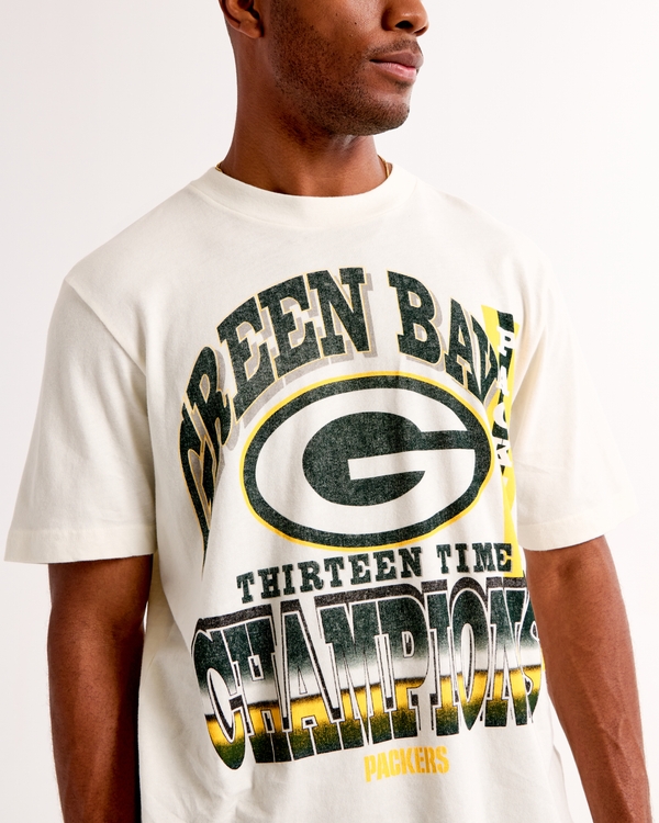 Green Bay Packers Vintage-Inspired Graphic Tee, Cream view 2