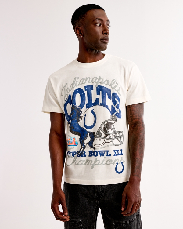 Indianapolis Colts Graphic Tee, Cream view 1
