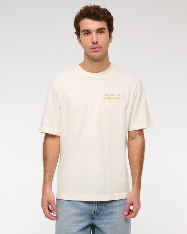 Oracle Red Bull Racing Vintage-Inspired Graphic Tee, Cream view 2