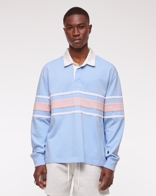 Vol. 28 Long-Sleeve Danzy Rugby Polo, Light Blue view 1