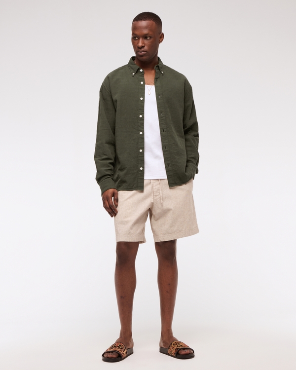 A&F Breezy Shirt, Dark Olive view 2