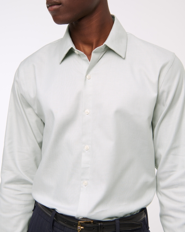 The A&F Collins Slim Suiting Shirt, Light Green view 2