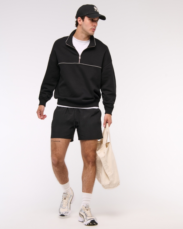 Nylon Pull-On Short, Black view 1