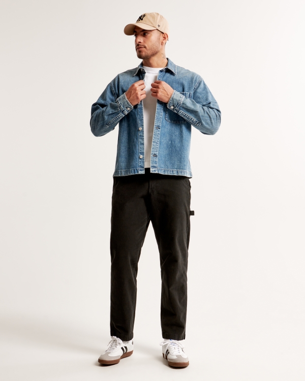 Athletic Loose Workwear Pant, Black view 1