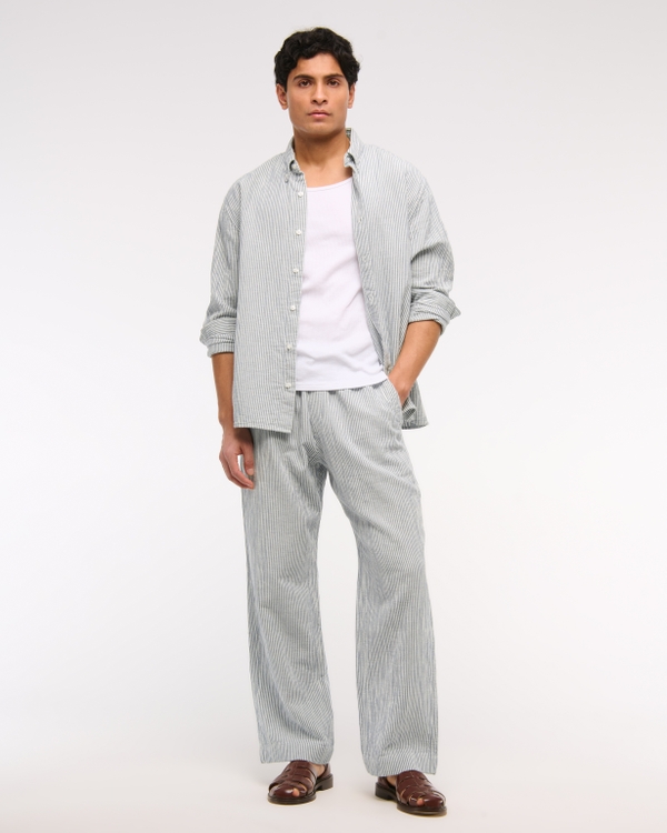 Baggy Breezy Pull-On Pant, White Stripe view 1
