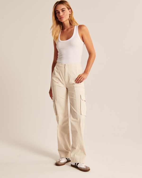 Essential Rib Tuckable Scoopneck Tank, White view 1