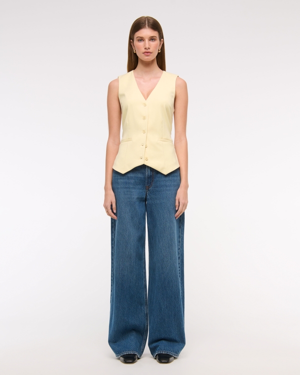 Easy Tailored Vest, Yellow view 2