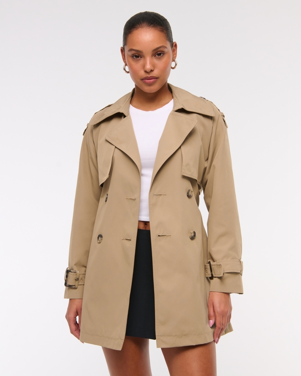 Mid-Length Trench Coat, Caramel view 2