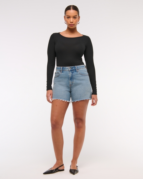 Curve Love High Rise Dad Short, Medium Wash view 2