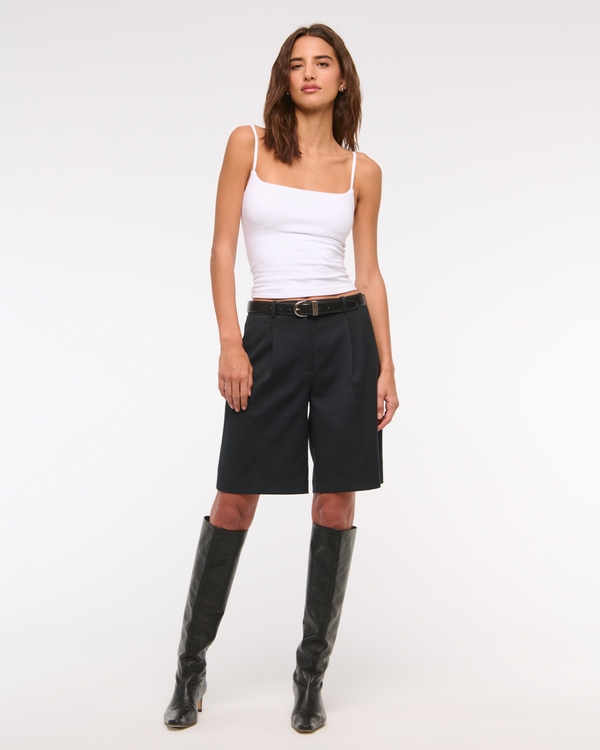 Mid Rise Bermuda Short, Black view 2