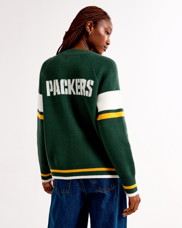 Green Bay Packers LuxeLoft Cardigan, Green view 2