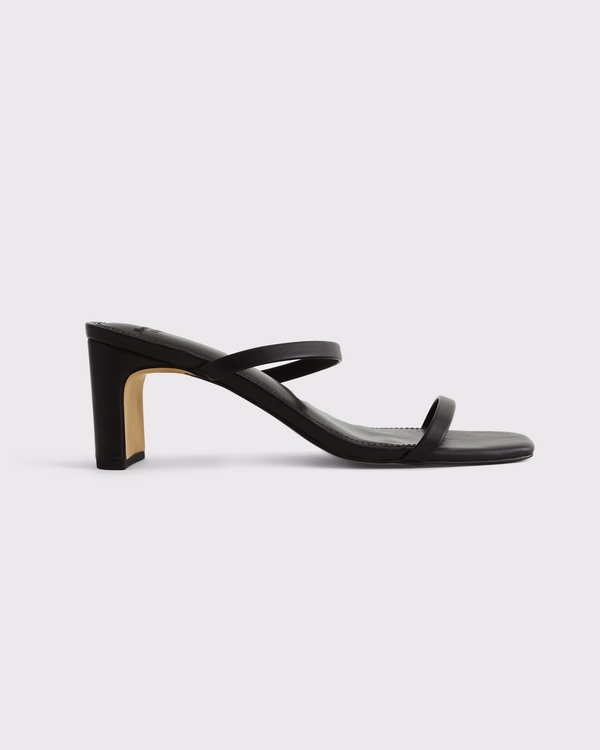 Double-Strap Block Heels, Black view 1