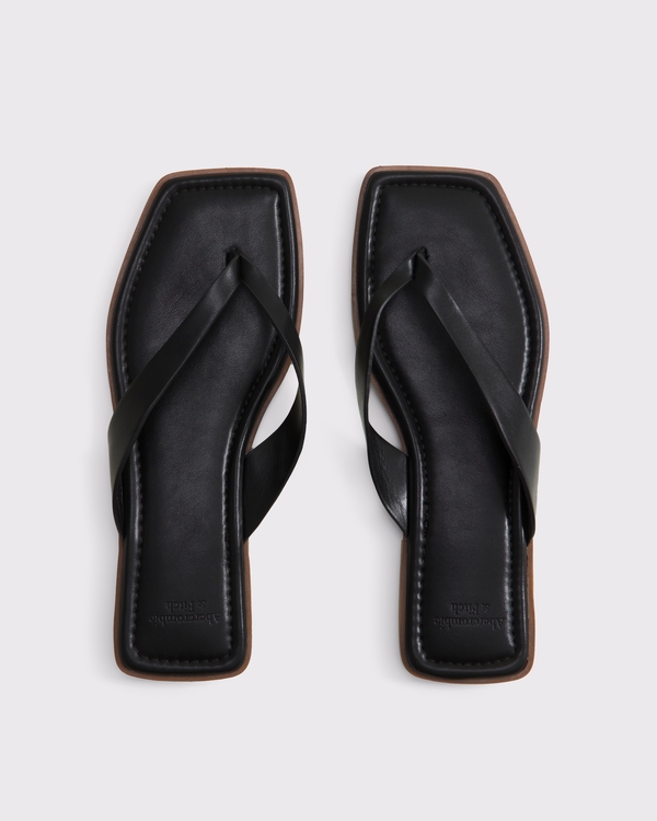 Thong Sandals, Black view 1
