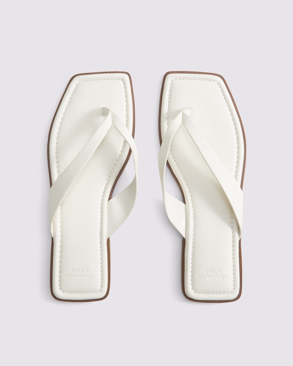 Thong Sandals, Cream view 1