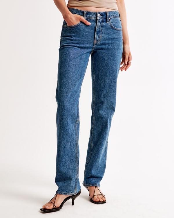 Mid Rise 90s Straight Jean, Dark Marble view 2