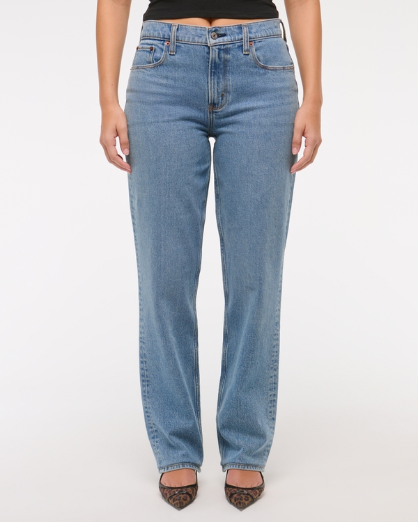 Curve Love Mid Rise 90s Straight Jean, Medium Tinted view 2