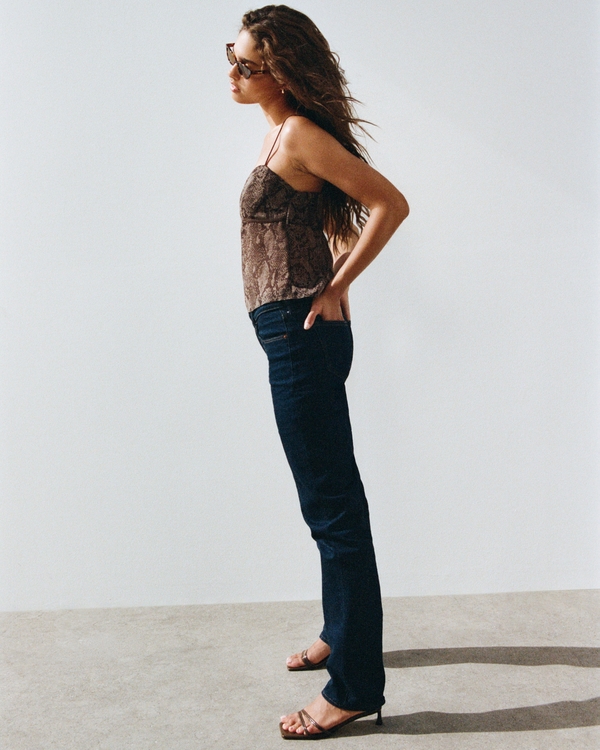 Mid Rise 90s Straight Jean, Dark Rinse view 1