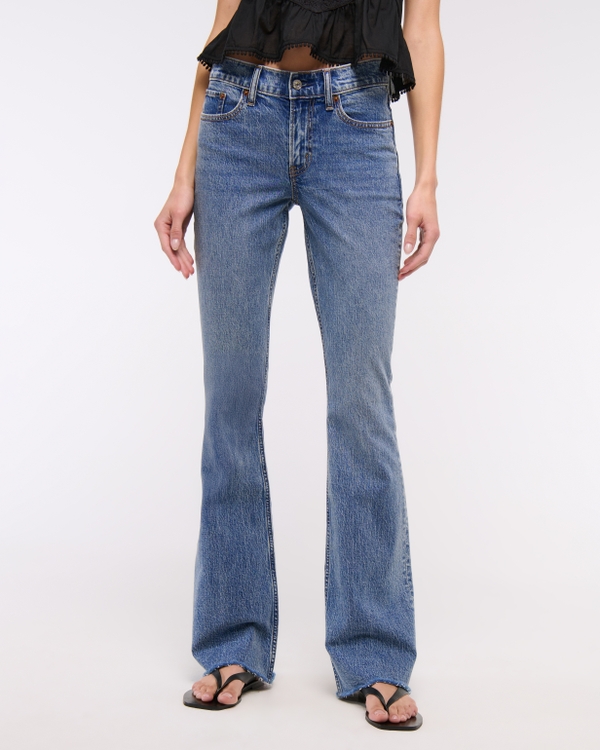 Mid Rise Bootcut Jean, Medium Fray Hem view 2