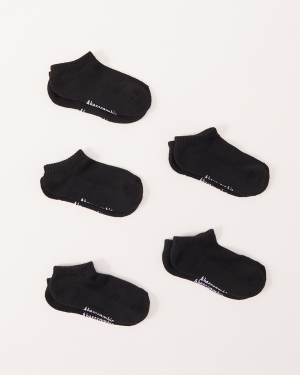 5-pack ankle socks, Black view 1