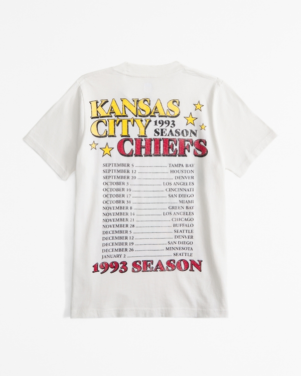 kansas city chiefs graphic tee, Cream view 2