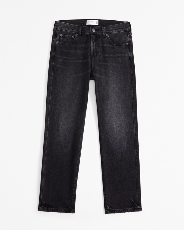lightweight loose jeans, Washed Black view 1