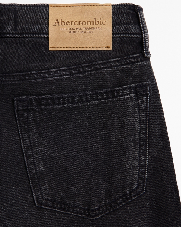 lightweight loose jeans, Washed Black view 2