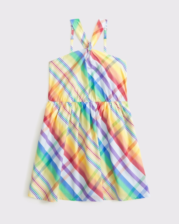 kids pride halter mini dress, Multicolor Pattern view 2